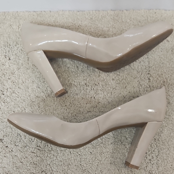 Calvin Klein Classic Slip On Round Toe Block High Heel Pumps Shoes - Picture 6 of 11